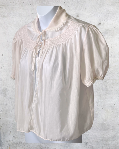 1970s Vintage Sheer Peignoir Top - Medium