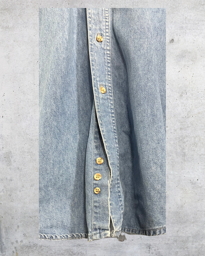 Eddie Bauer Light Wash Denim Button-Up - Large Tall