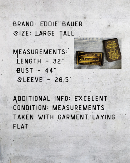 Eddie Bauer Light Wash Denim Button-Up - Large Tall