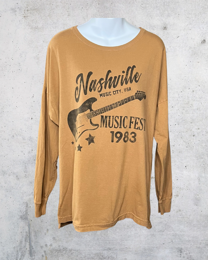 Nashville Music Fest 1983 Long Sleeve Tee - Medium