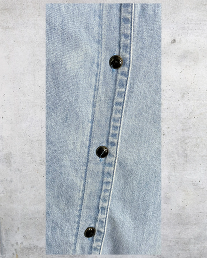 Vintage Bill Blass Embroidered Denim Shirt - 1X