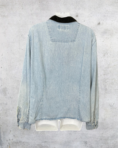 Vintage Bill Blass Embroidered Denim Shirt - 1X