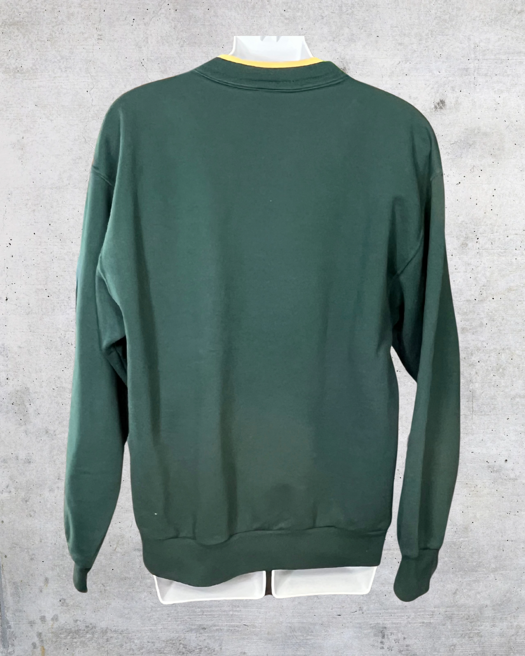 90s Vintage Forest Green Morning Sun Bird Feeder Sweatshirt – Large