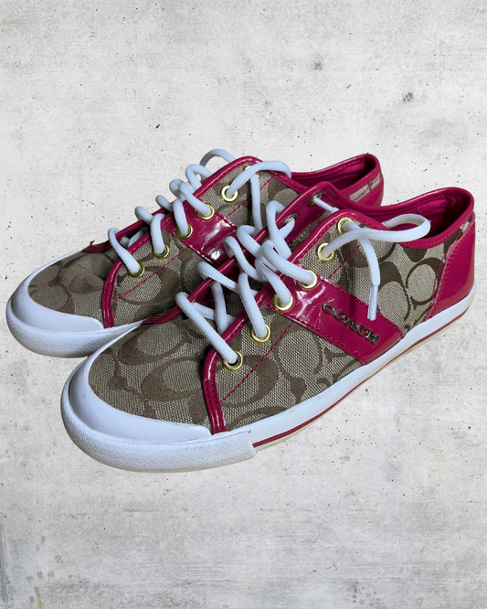 Coach Signature Canvas Sneakers – Size 8.5