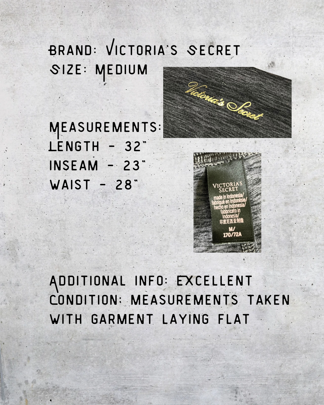 Victoria’s Secret Heathered Cropped Leggings – Medium