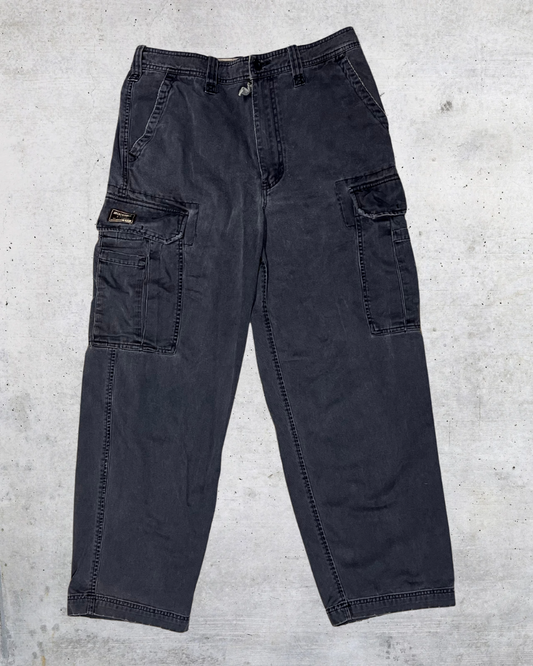 Abercrombie & Fitch Distressed Black Cargo Pants – Size 30R
