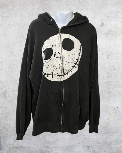 Jack Skellington Full-Face Zip Hoodie - XL
