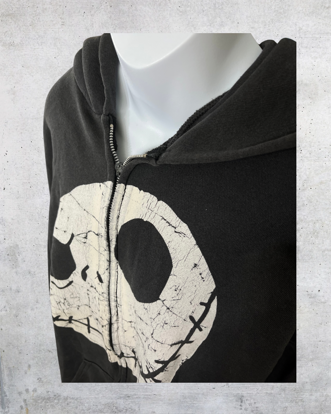 Jack Skellington Full-Face Zip Hoodie - XL