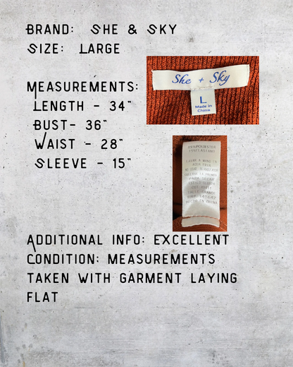 Rusty Ruffle Knit Fit & Flare Dress - Large