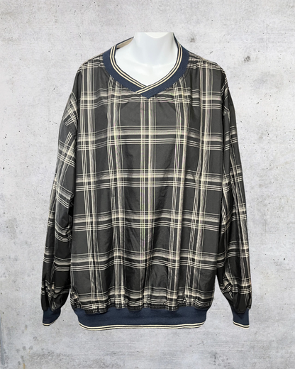 Greg Norman Plaid Windbreaker Pullover – Large