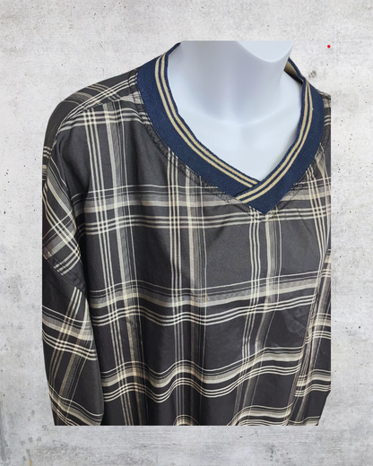 Greg Norman Plaid Windbreaker Pullover – Large