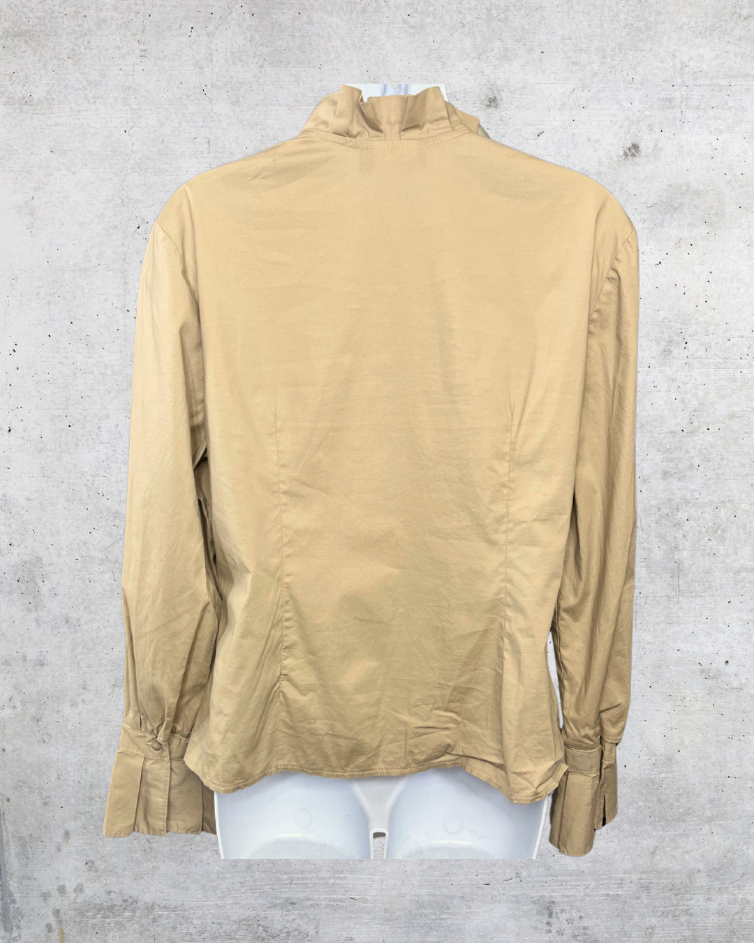 Bali Ruffle-Neck Button Blouse - Size 10