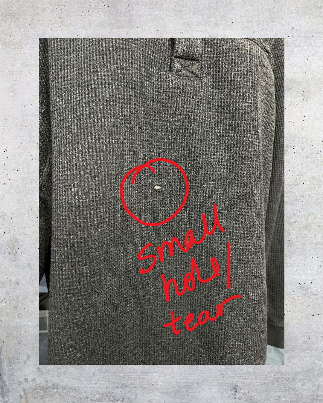 L.L. Bean Lined Waffle Knit Henley – Medium