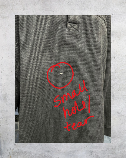 L.L. Bean Lined Waffle Knit Henley – Medium