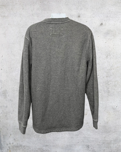 L.L. Bean Lined Waffle Knit Henley – Medium