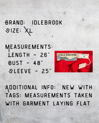 Idlebrook Red Button Cardigan – XL