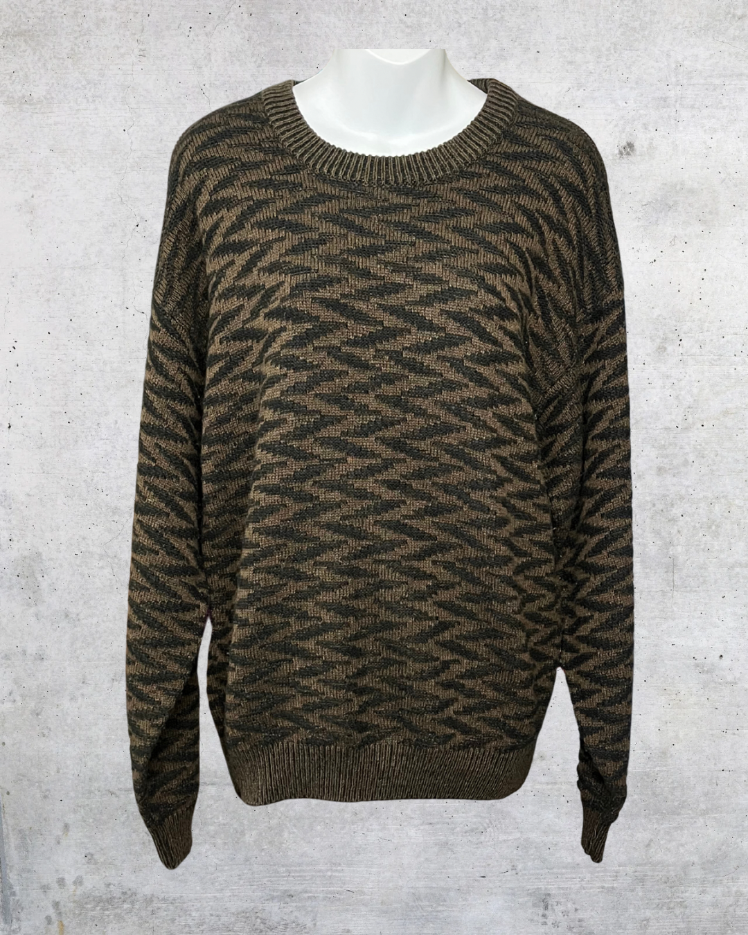 Vintage 90s Sweater Graphix Geometric Knit Crewneck – Medium