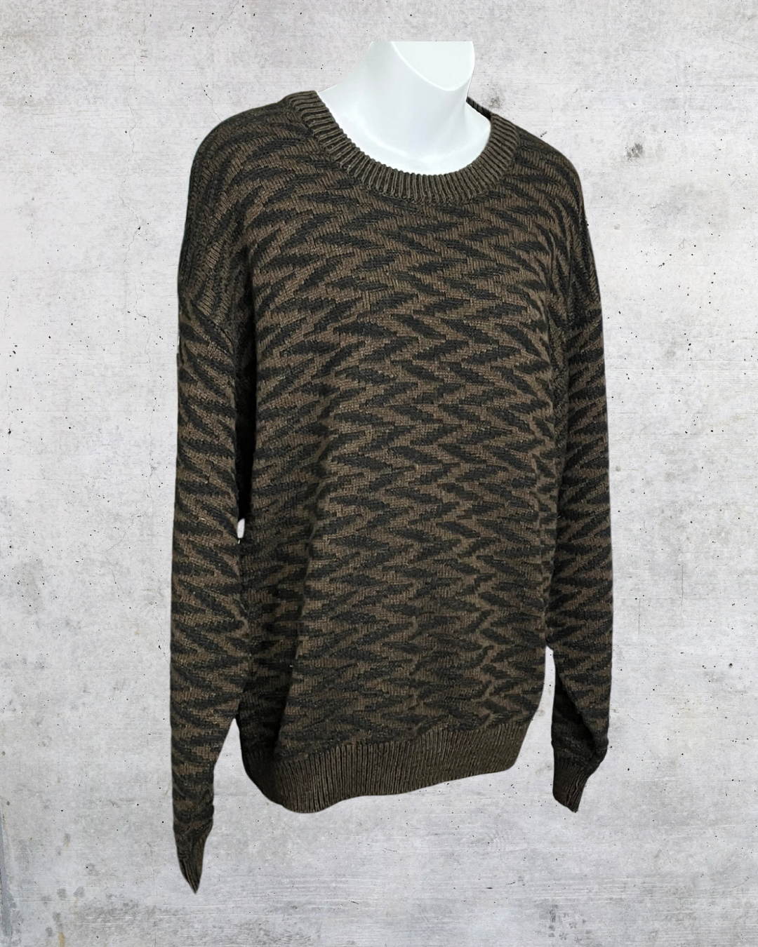 Vintage 90s Sweater Graphix Geometric Knit Crewneck – Medium