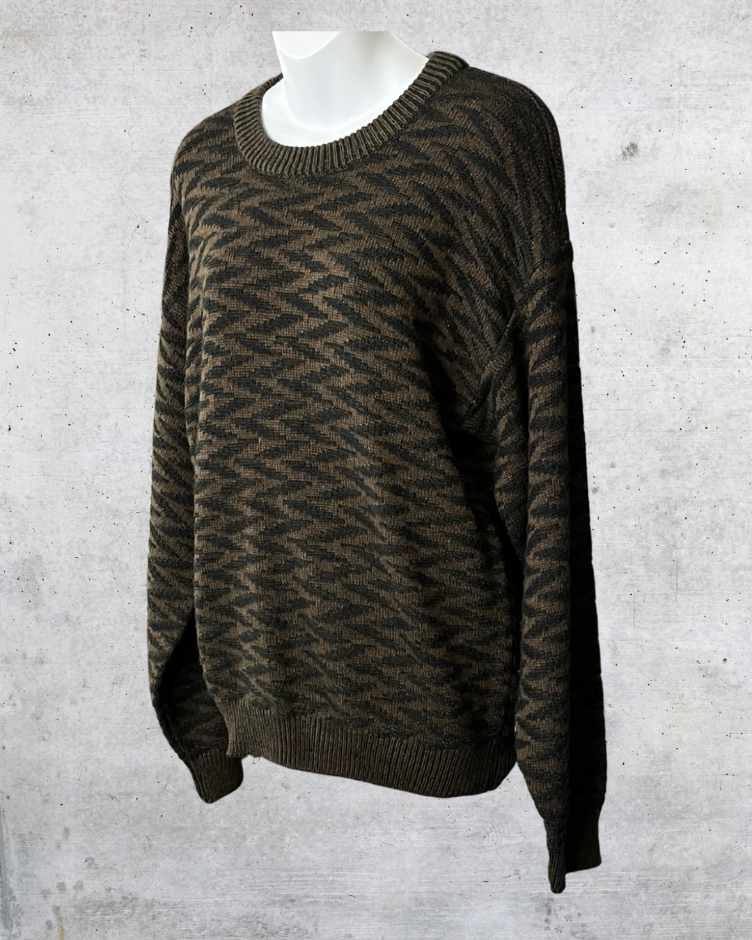 Vintage 90s Sweater Graphix Geometric Knit Crewneck – Medium
