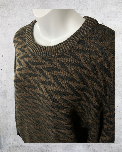 Vintage 90s Sweater Graphix Geometric Knit Crewneck – Medium