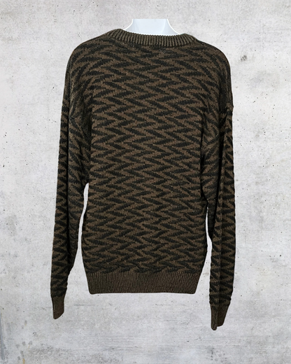 Vintage 90s Sweater Graphix Geometric Knit Crewneck – Medium