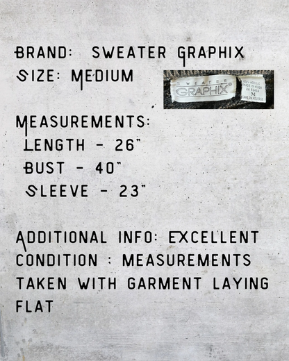 Vintage 90s Sweater Graphix Geometric Knit Crewneck – Medium