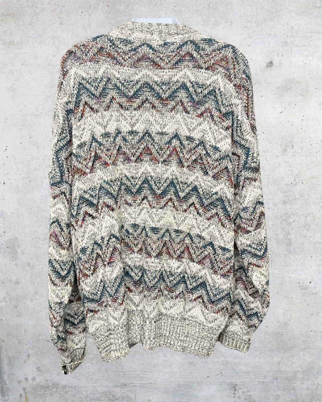 Bugle Boy Textured Chevron Knit Cardigan - XL