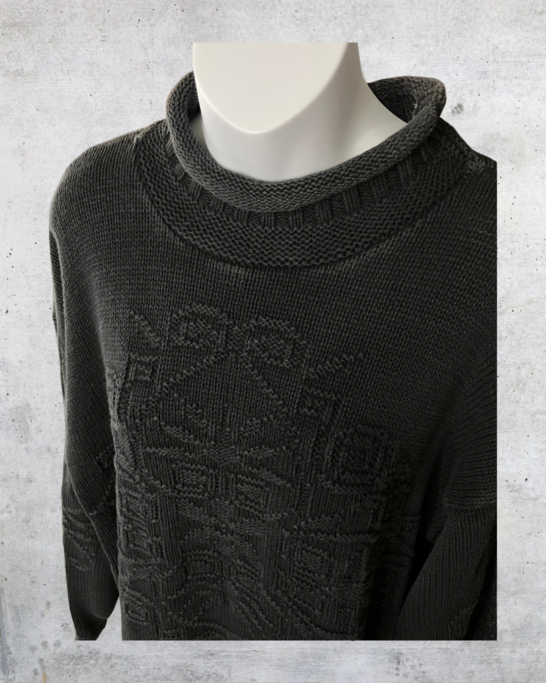 Vintage 90s Hunt Club Textured Knit Turtleneck Sweater - Large
