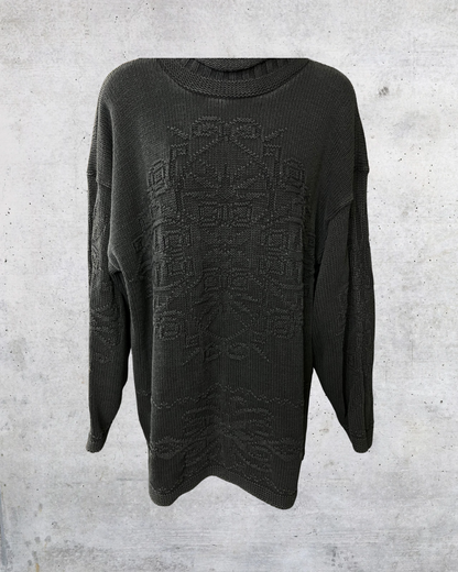 Vintage 90s Hunt Club Textured Knit Turtleneck Sweater - Large