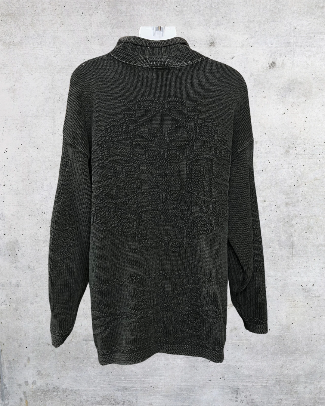 Vintage 90s Hunt Club Textured Knit Turtleneck Sweater - Large