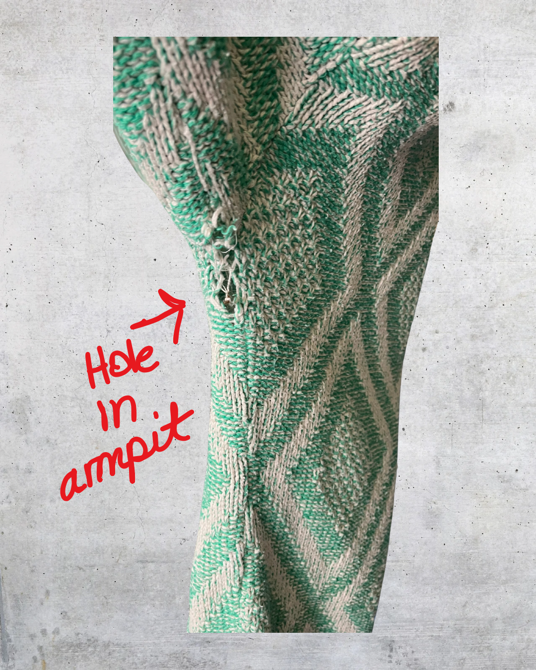 HONORS Seafoam Diamond Knit Sweater - Large