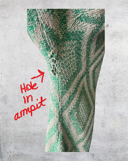 HONORS Seafoam Diamond Knit Sweater - Large