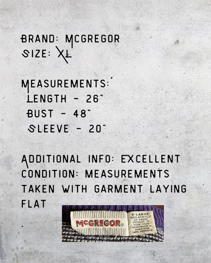 Vintage McGregor Geometric Button-Up Cardigan - XL