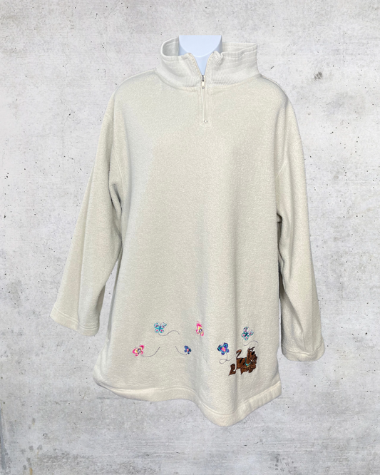 Scooby-Doo Butterfly Chase Fleece Quarter-Zip - Large