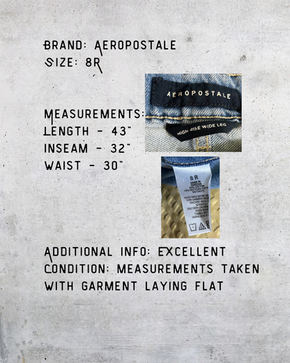 Aéropostale High-Rise Wide-Leg Jeans - Size 8