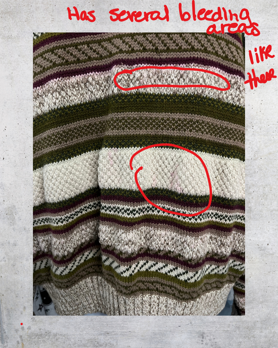 Northwest Territory Striped Henley Knit Sweater - Large