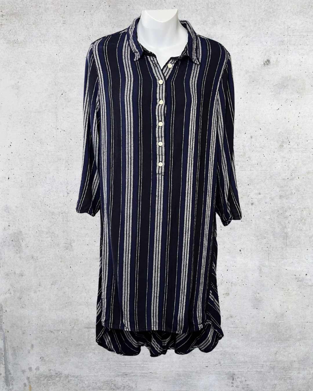 Max Edition Navy Striped Tunic – XL
