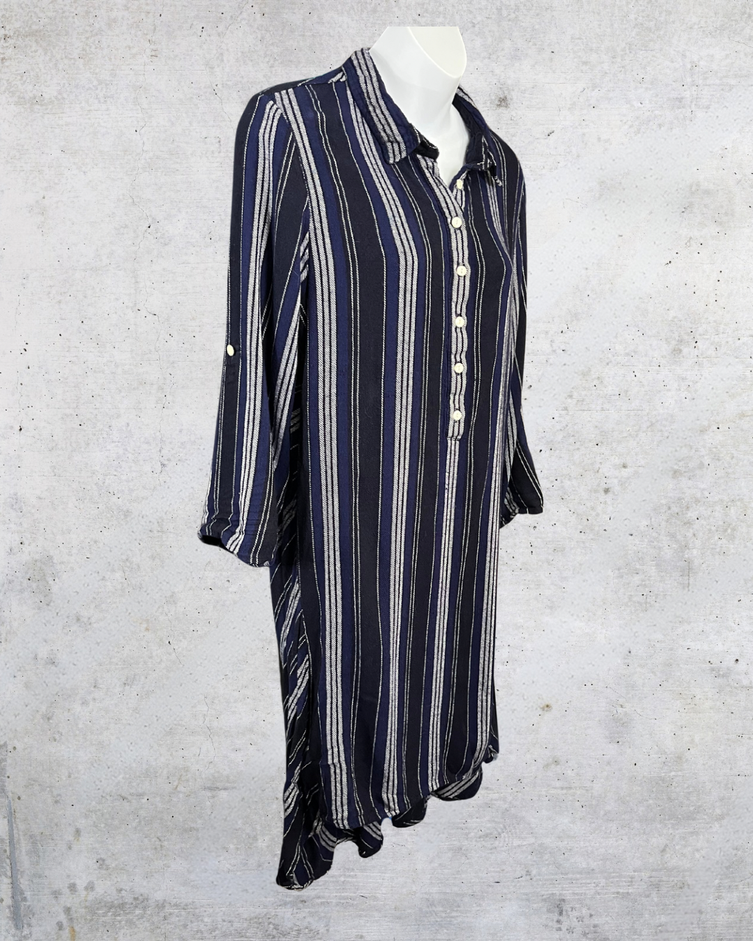 Max Edition Navy Striped Tunic – XL