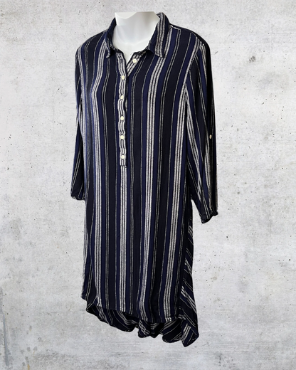 Max Edition Navy Striped Tunic – XL