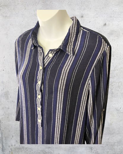 Max Edition Navy Striped Tunic – XL