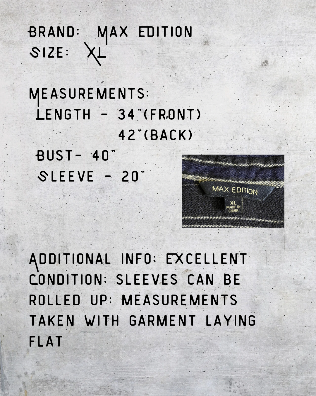 Max Edition Navy Striped Tunic – XL