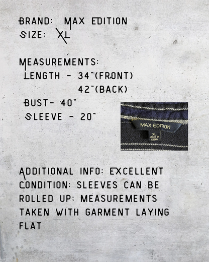 Max Edition Navy Striped Tunic – XL