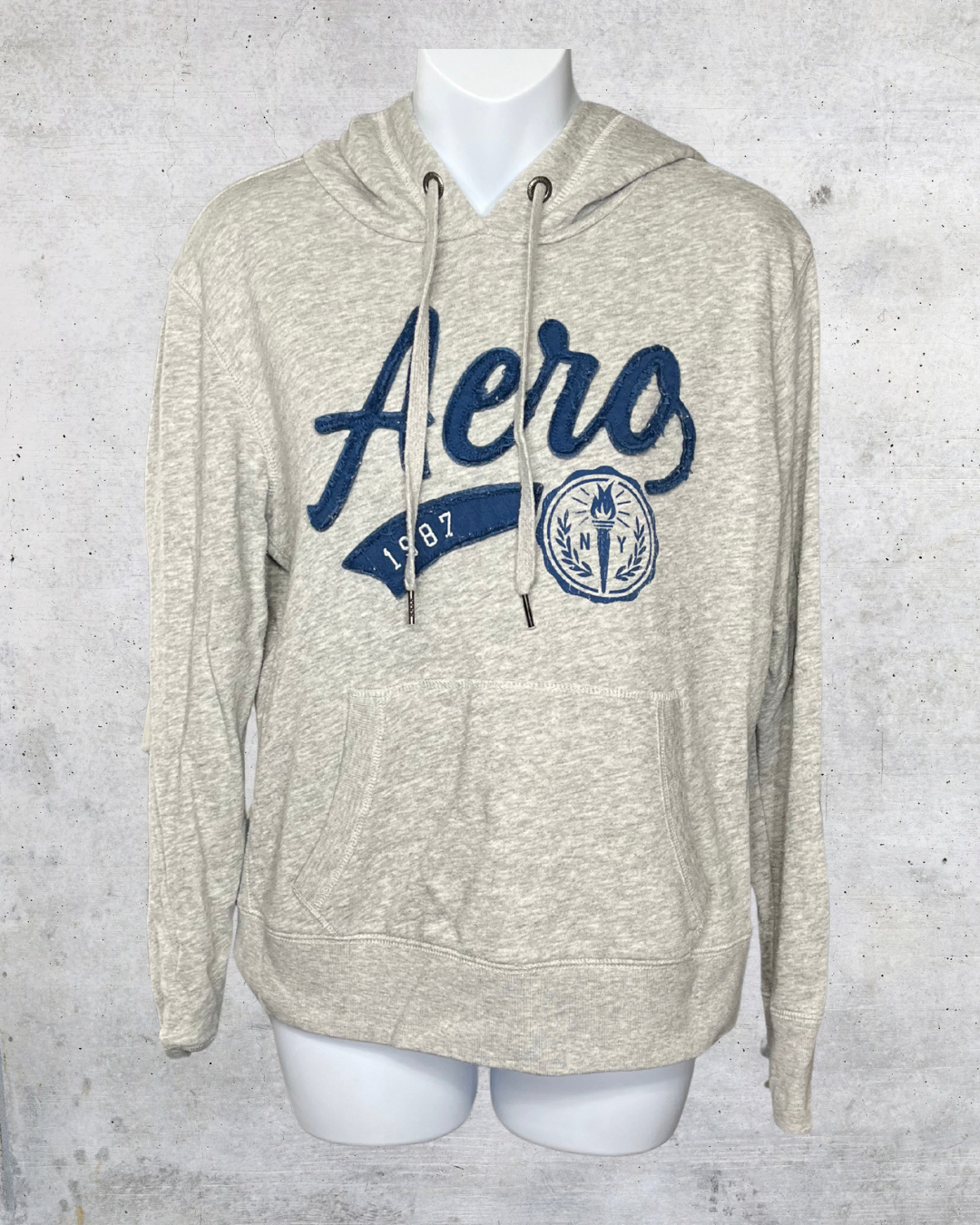 Aero 1987 Hoodie in Heather Gray - Medium
