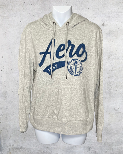 Aero 1987 Hoodie in Heather Gray - Medium