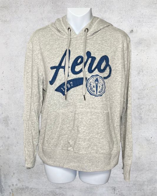 Aero 1987 Hoodie in Heather Gray - Medium