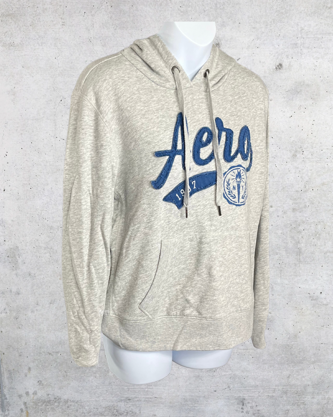 Aero 1987 Hoodie in Heather Gray - Medium