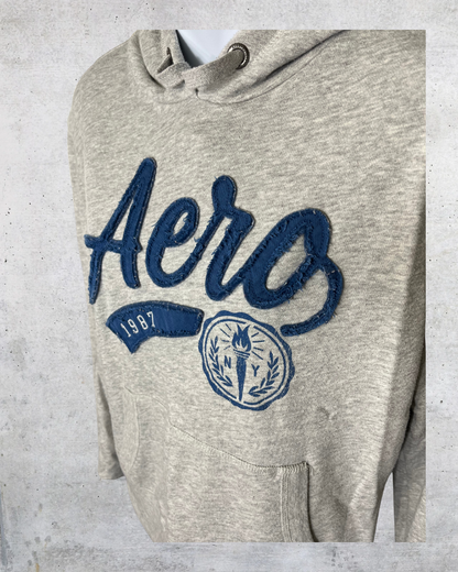 Aero 1987 Hoodie in Heather Gray - Medium