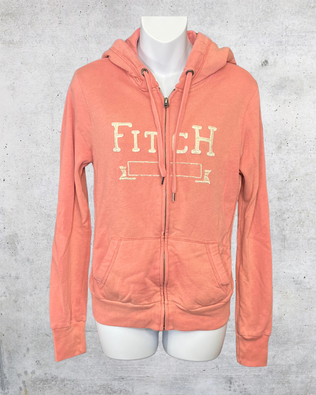 Abercrombie & Fitch Soft Pink Zip-Up Hoodie - Small