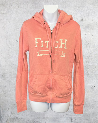 Abercrombie & Fitch Soft Pink Zip-Up Hoodie - Small