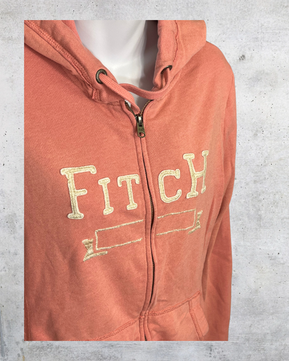 Abercrombie & Fitch Soft Pink Zip-Up Hoodie - Small